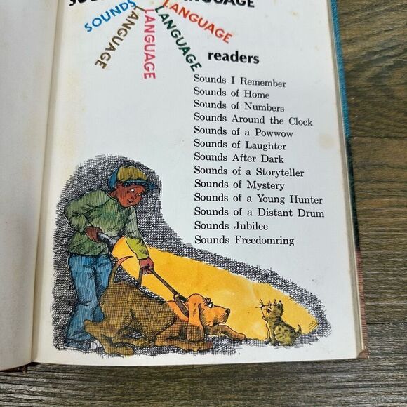 Vintage 1970 Holt Reader Book Sounds After Dark Spooky Halloween Decor Prop HB - Picture 3 of 13